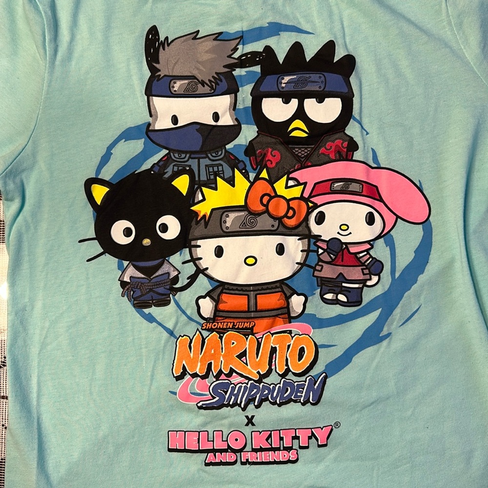 Naruto x Hello Kitty & Friends Crop Top - Women’s Small (Aqua)